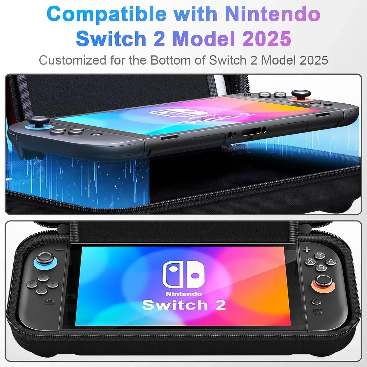 Portable EVA Hard Shell Protective Case For Switch 2 Shockproof Waterproof Accessories Storage Bag With Game Card Slot Good Vibrations