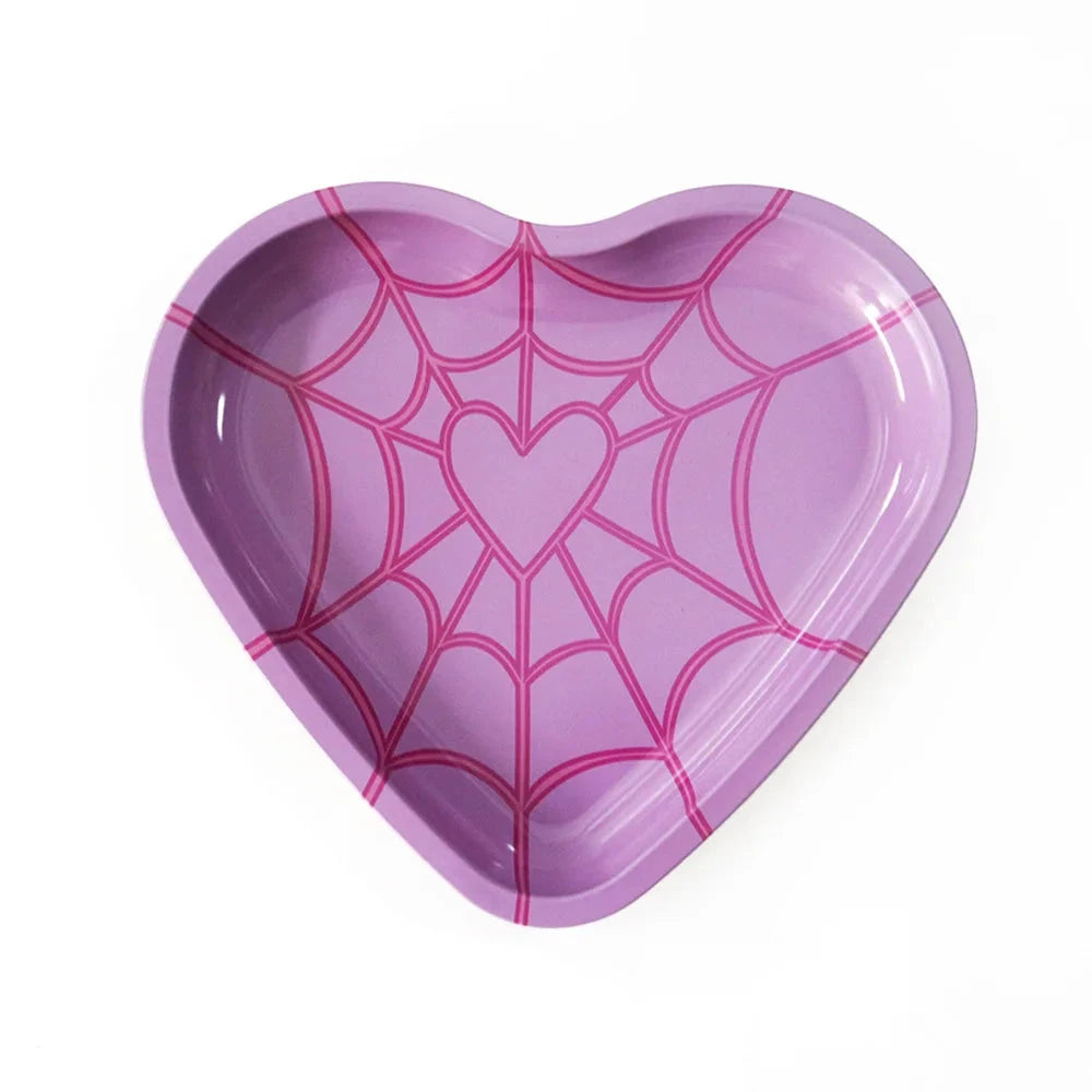 Love-Shaped Cigarette Tray Tobacco Metal Rolling Tray 16.5x18CM Plate Cmoking Smoking Accessories Storage Tray Good Vibrations Adult Super Store