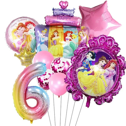 Princess Party Favor Girls' Happy Birthday Banner Princess Pinata Fillers Mask Stickers Disposable Tableware Set Decorations Good Vibrations