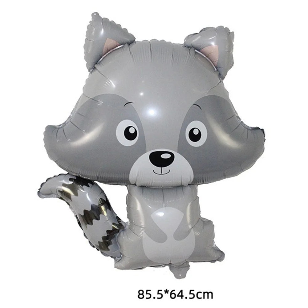Woodland Animals Birthday Decoraiton Balloon Fox Hedgehog Raccoon Deer Bear Helium Foil Balloons Forest Theme Party Decor Good Vibrations