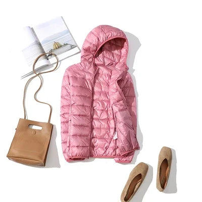 2021 New 90% Duck Down Jacket Women Autumn Winter Coat Lady Ultralight Down Jacket Good Vibrations