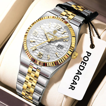 POEDAGAR Elegant Women's Watches High Quality Luxury Watch For Ladies Luminous Waterproof Date Women Quartz WristWatch Reloj+Box Good Vibrations