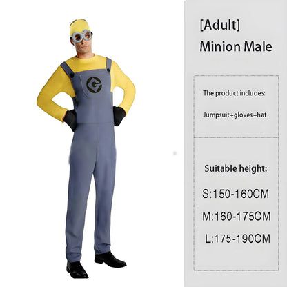 Halloween performance costumes, children's Minions cosplay costumes, anime, cartoon, thief, dad performance costumes Good Vibrations