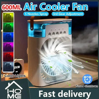 Portable 3 In 1 Fan AIr Conditioner Household Small Air Cooler LED Night Lights Humidifier Air Adjustment Home Fans Dropshipping Good Vibrations