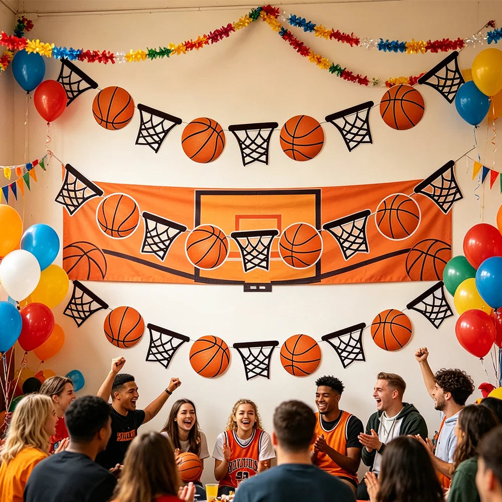 Basketball Party Banner Decor Basketball Hoop Banner Garland Decor Happy Birthday Decor Basketball Birthday Decoration Banner Good Vibrations