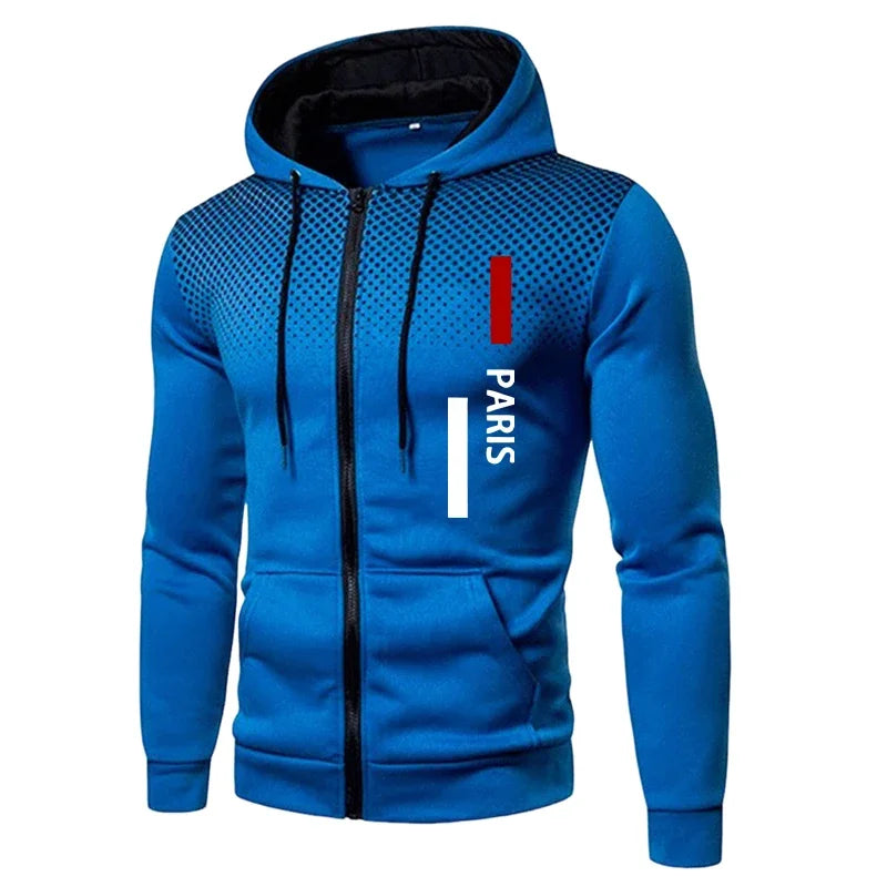 Men's Sportswear Hooded Sweatshirt and Sweatpants Urban Casual Sporty Zipper Hoodie Jogging Suit Fall/winter Training Outfits Good Vibrations