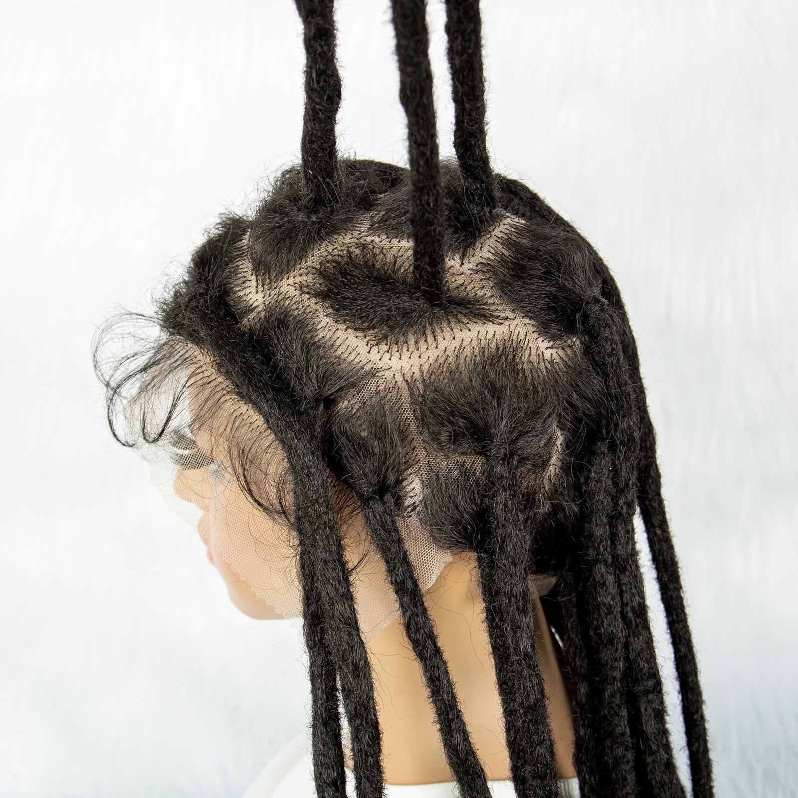 KIMA 60 inches Full Lace Braided Wigs Synthetic Lace Wigs Braided Wigs Crochet Wigs Faus Locs Braided Wigs for Black Women Good Vibrations