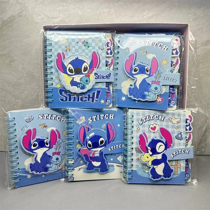 New Stitch Notebook Cute Anime Cartoon School Supplies Portable Diary Fashion Office Supplies Coil Book Children Holiday Gift Good Vibrations