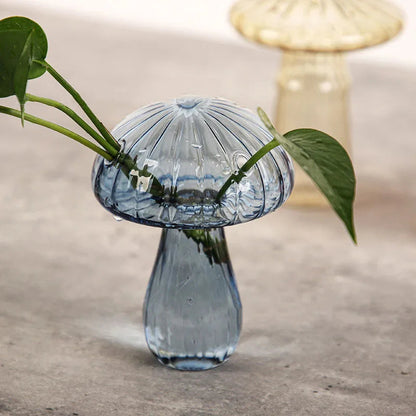 Transparent Jelly Color Mushroom Glass Vase Aromatherapy Bottle Home Small Vase Hydroponic Flower Pot Simple Table Decoration Good Vibrations