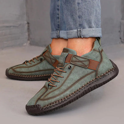 Boots Mid Top for Women British Style Retro Anti Slip Workwear Shoes Handmade Leather Loafers Casual Soft Soled Women Nude Boots Good Vibrations