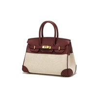 2025 Designer Handbag - Crossbody&Tote Luxury Leather Trim Canvas Bag Women Fashion Shoulder Purse Good Vibrations