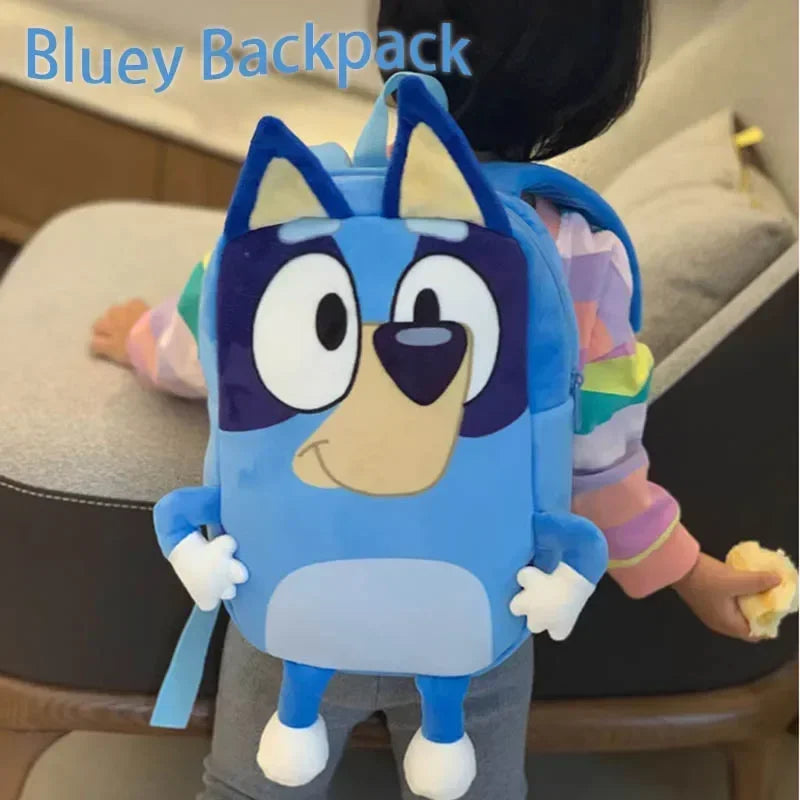 Cartoon Bluey Family Cosplay Kindergarten Children Schoolbag Bluebin Dog Backpack Kawaii Blue Orange Dog Backpack Children Gifts Good Vibrations