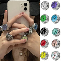 Fashion Rings Finger Watches for Women Men 2025 Fashion Party Quartz Watches Unisex Couple Rings Jewelry Gifts Good Vibrations