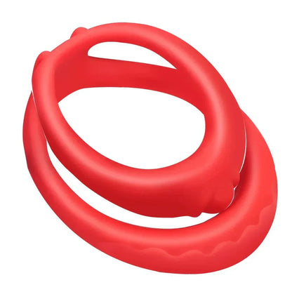 Semen Lock Ring Male Masturbator, red silicone sex toy for men, adult delay ejaculation equipment.