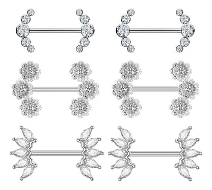 Mixed-style Sexy Nipple Rings Sets Heart Butterfly Dangle Nipple Piercing Bulk for Women Stainless Steel Cute Cat Shield Barbell Good Vibrations Adult Super Store