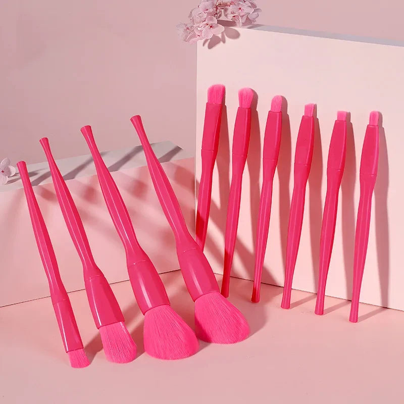 10 pcs Candy Color Makeup Brushes Set 2021 New Powder Foundation Eyebrow Eyeshadow Blush Make Up Tools Kit Foundation Brush Set Good Vibrations