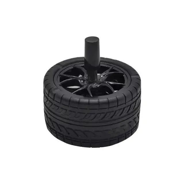 New Creative Tyre Hub Rotating Style Fashion Ash Tray Alloy Round Smokeless Press Up Ashtray portable ashtray Good Vibrations Adult Super Store
