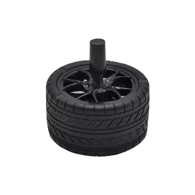 New Creative Tyre Hub Rotating Style Fashion Ash Tray Alloy Round Smokeless Press Up Ashtray portable ashtray Good Vibrations Adult Super Store