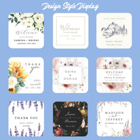 Custom Square Wedding Sticker, Personalized Wedding Stickers, Customizable Wedding Sticker, Wedding Thank You Stickers Good Vibrations