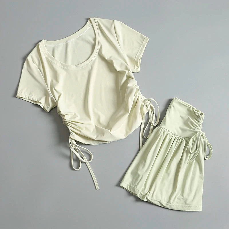 Fitness suit for women in summer quick-drying high-end fashion sexy and beautiful professional morning jogging training Good Vibrations