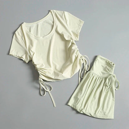 Fitness suit for women in summer quick-drying high-end fashion sexy and beautiful professional morning jogging training Good Vibrations