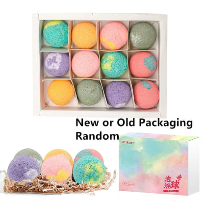12Pcs/Set Bubble Small Bath Bombs Body Stress Relief Exfoliating Moisturizing Fragrances Aromatherapy SPA Salt Ball Skin Care Good Vibrations