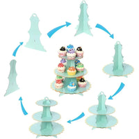 3-Layer Cake Stand Afternoon Tea Wedding Plate Party Tableware Disposable Birthday Tower Suitable for Wedding Good Vibrations