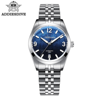 ADDIESDIVE 2026 New Men's Automatic Mechanical Watch 100m Waterproof Sapphire Crystal Calendar Super Luminous Dive Male Watches Good Vibrations