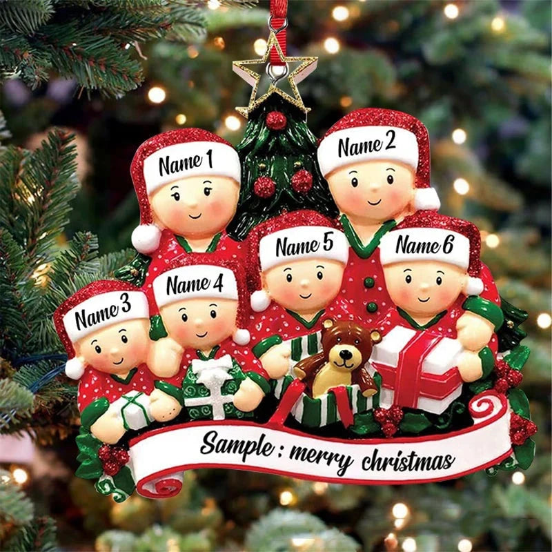 Christmas Pendant DIY Personal Family Christmas Decorations For Home 2023 Navidad Christmas Tree Hanging Ornament New Year 2024 Good Vibrations
