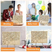 Wedding Guests Message Board Personalized Guest Book Guest's Name Card for Birthday Wedding Party Baby Shower Guest Book Frame Good Vibrations