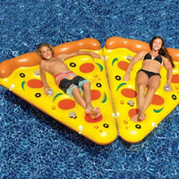 Inflatable pizza float, summer adult water recliner float, colorful entertainment float bed, pool mounted swimming float  i Good Vibrations