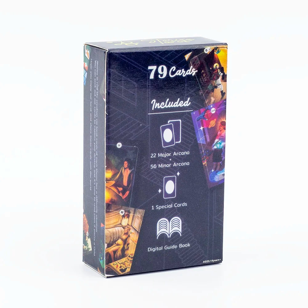 Meaning Tarot Cards 78 Cards Deck English Visions Divination Edition Board Game for Beginners Pocket Size Tarot Learning Deck Good Vibrations
