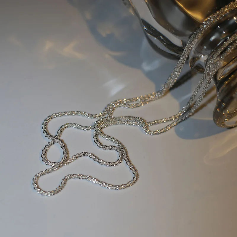 925 Sterling Silver AAA Zircon Necklace Chain High Quality Fashion Jewelry For Women Men Wedding Birthday Party Gift Good Vibrations