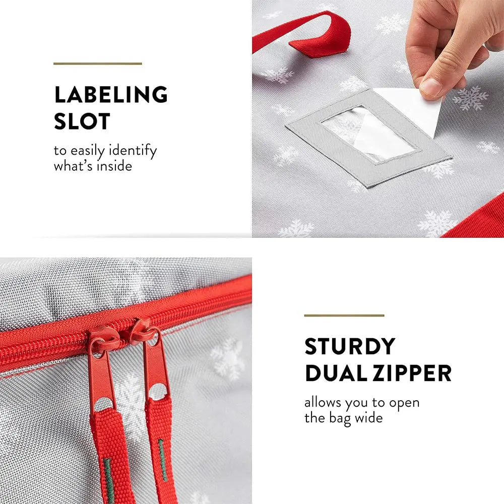 Christmas Tree Storage Bag Fits 6 7 9 Ft Artificial Trees Plastic Waterproof Christmas Bag Durable Handles Labeling Card Slot Good Vibrations