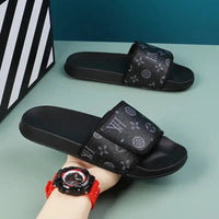 Men's Genuine Leather Sandals Comfortable Man Sandal House Slippers Man Summer Shoes Sale Genuine Mens Slipper Flip Flop Slides Good Vibrations