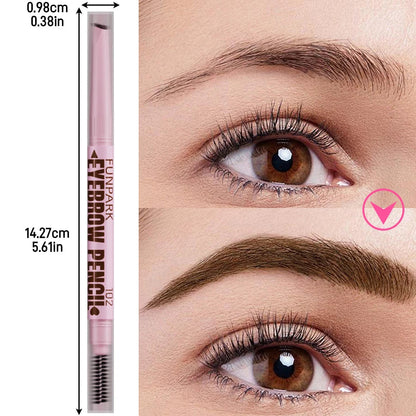 2 in 1 Professional Eyebrow Pencil Eye Makeup for Women 5 Colors Waterproof Long Lasting Eyebrow Brush Eye Brow Pen Cosmetic Gif Good Vibrations