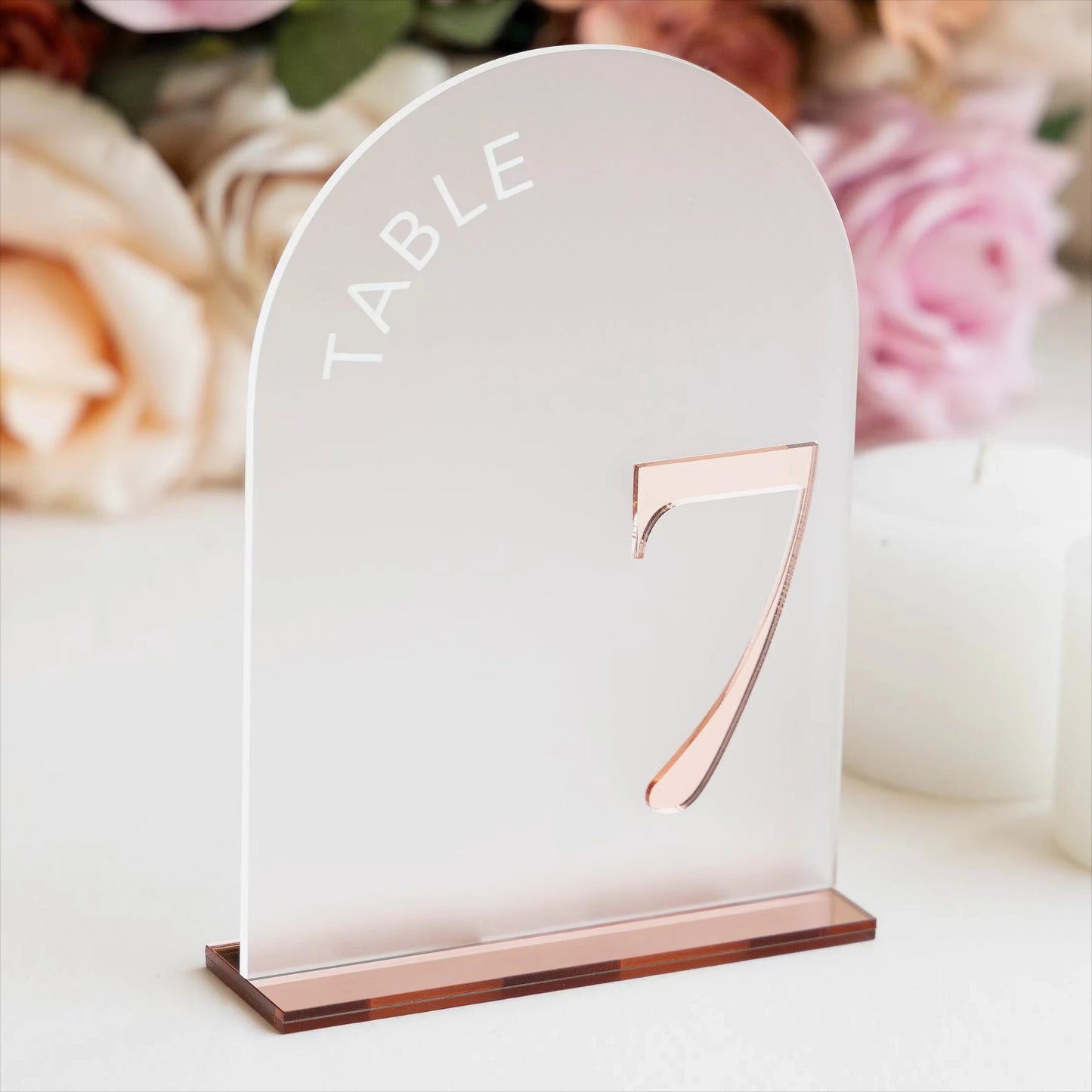 Frosted Arch Acrylic Table Numbers Table Signs Wedding Table Decor Wedding Signage Black Table Numbers Wedding Reception Decor Good Vibrations