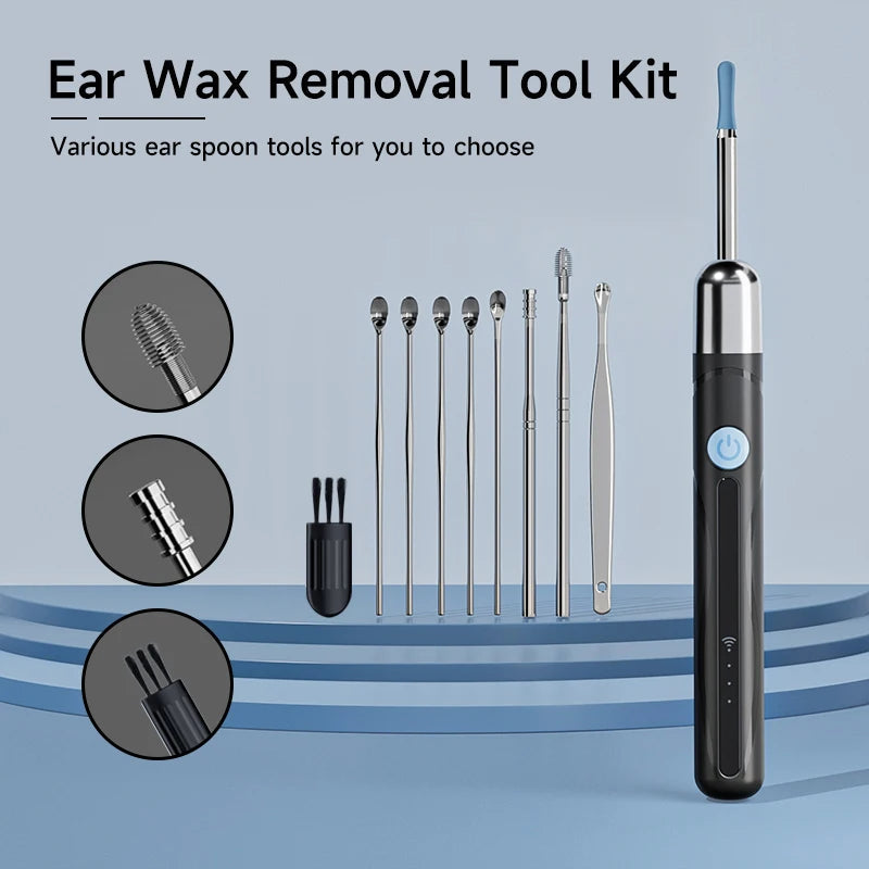 Visual Ear Cleaner Camera WIFI Ear Pick Waterproof 6LEDs Ear Sticks HD1080P 4.2MM Digital Ear Wax Removal Kits Ear Spoons Case Good Vibrations
