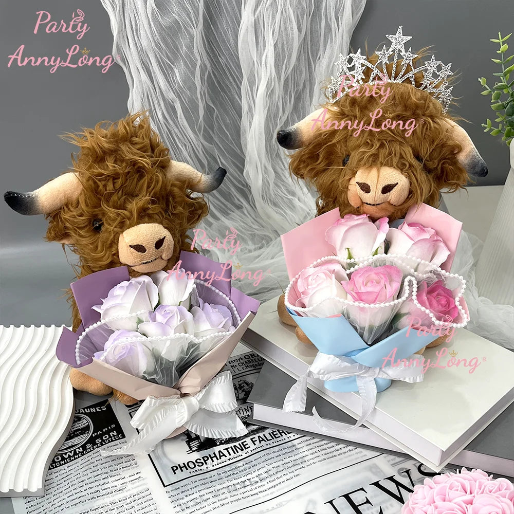 Artificial Flowers Cows Embracing Flowers Wedding Decorations Supplies Just Married Gifts Fake Flower Wedding Decorations Good Vibrations