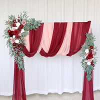 2pc Rose Artificial Flower Wedding Arch Flower Arrangement Country Wedding Ceremony Floral Garland Reception Backdrop Decoration Good Vibrations