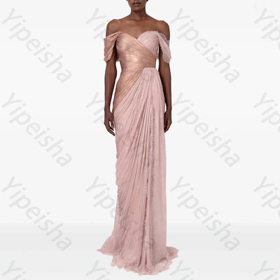 Elegant Off-shoulder Evening Dresses Luxury Backless Long Dress Exquisite High Quality Prom Party Gowns for Women Customized