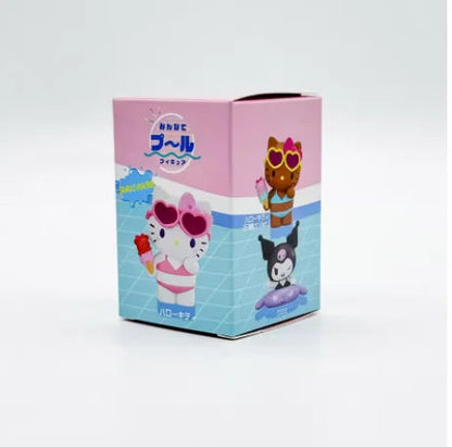 Sanrio Hello Kitty Kuromi Cinnamoroll Hangyodon KT Cat Bikini Swimwear Blind Box Toys Desktop Decoration Model Toy Kids Gifts Good Vibrations