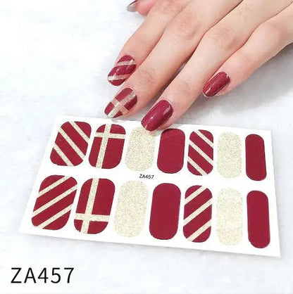 Nail Stickers DIY Decals For Nail Art Wraps Women Beauty Full Cover Nail Manicures Decorations Uñas Postizas Press On Nails Good Vibrations