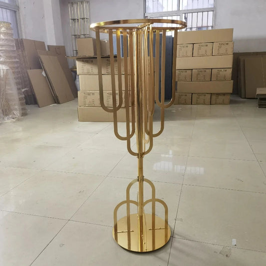 2/5/6/10pcs Wedding decoration wedding metal gold flower stand vase arch tree centerpieces for table decor modernl Decoration Good Vibrations