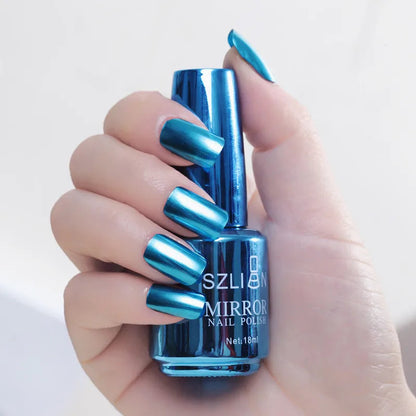 Mirror Effect Metallic Nail Polish Purple Rose Gold Silver  Nail Art Polish for Nails Manicure Lacquer Decoration Good Vibrations
