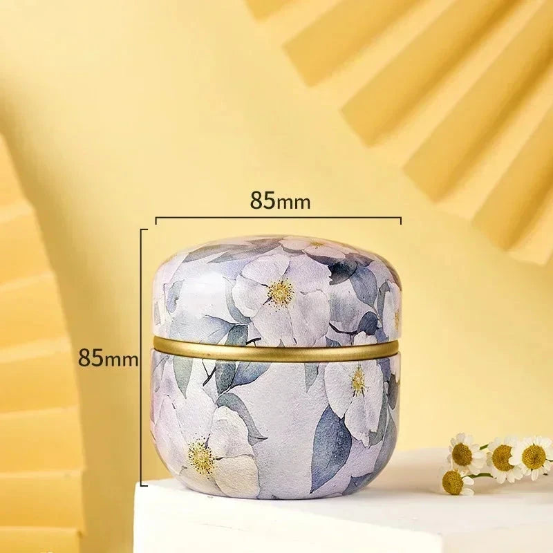 Tea Caddy Tea Box Containers Candle Cans Coffee Candy Snacks Small Tin Mini Portable Storage Boxes Sealed Jars Packaging Teaware Good Vibrations
