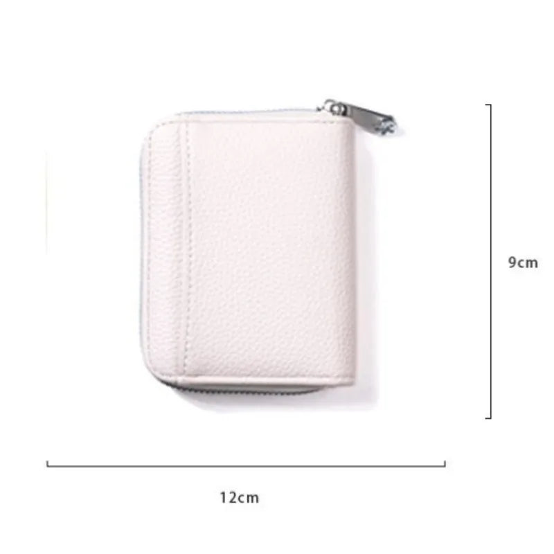 Solid Color Short Coin Purse for Women Girl RFID Coin Purse Cute Small Wallet Card Case with Zipper Good Vibrations