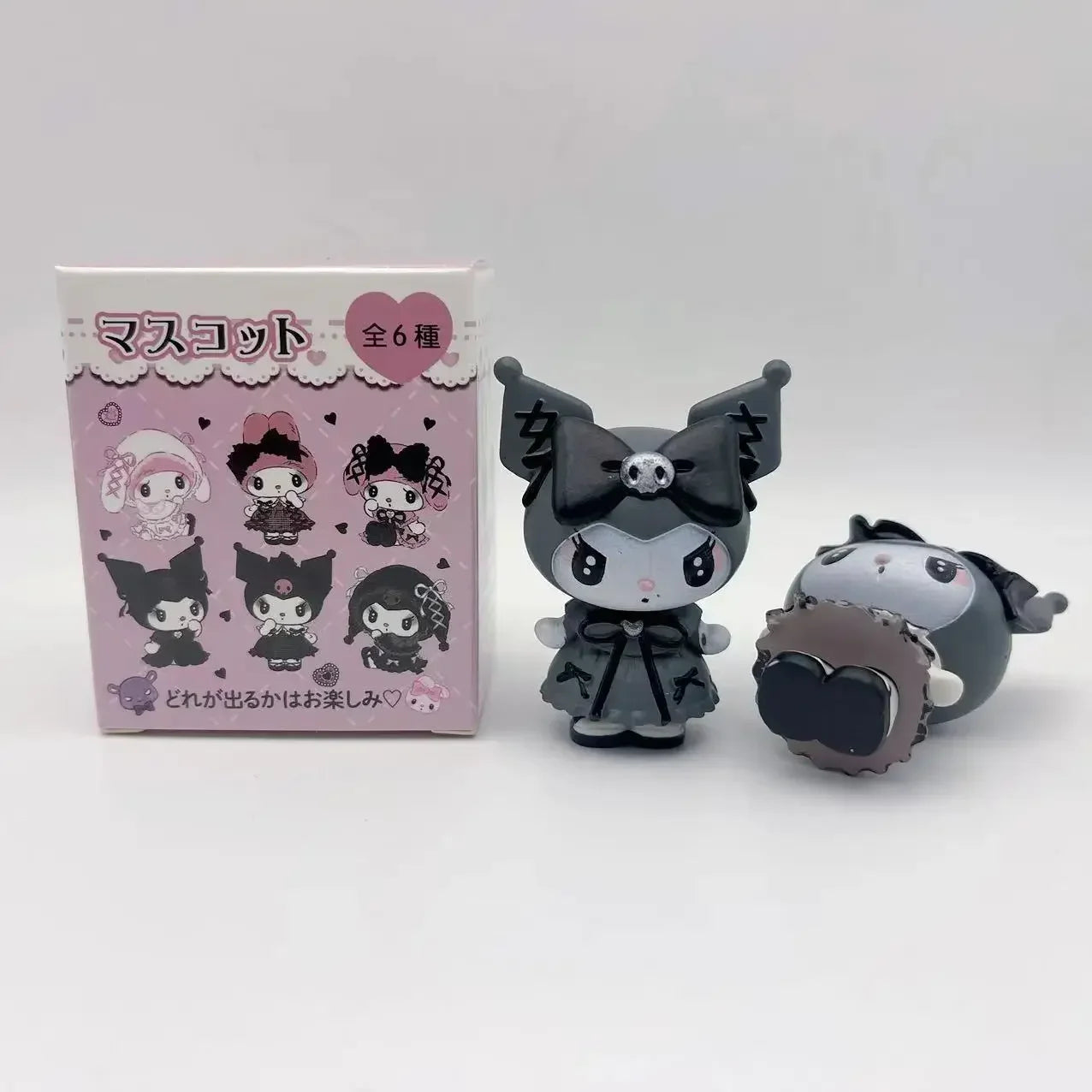 Sanrio Blind Box Black Rice My Melody Cartoon Character Doll Kuromi Pendant Third Generation Doll Blind Box Surprise Pack Cute Good Vibrations