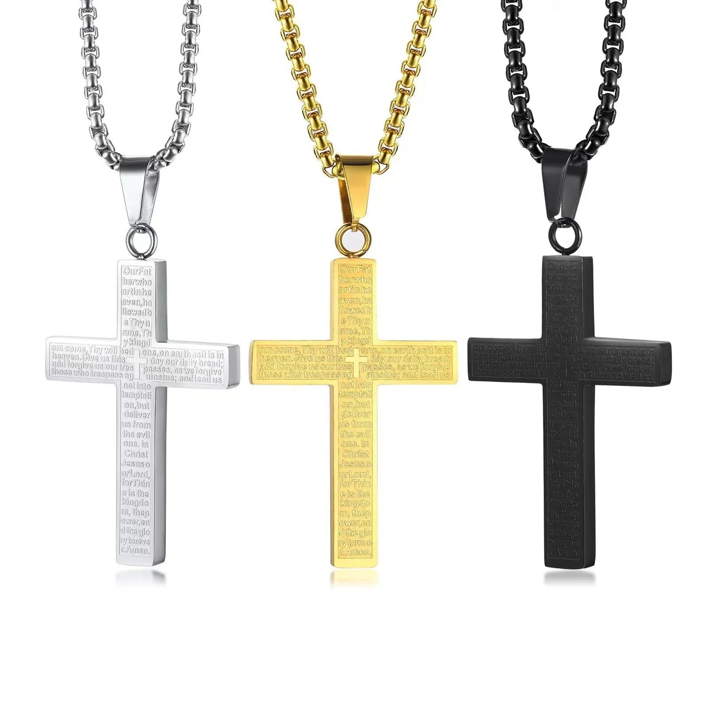 Cross necklace, men's and women's pendant, high-end and versatile, trendy men's fashion, European and American personality, new Good Vibrations