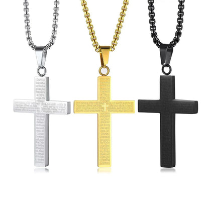 Cross necklace, men's and women's pendant, high-end and versatile, trendy men's fashion, European and American personality, new Good Vibrations